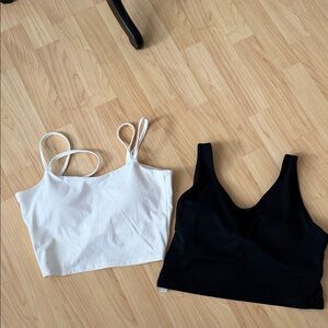 White and Black Crop Tops